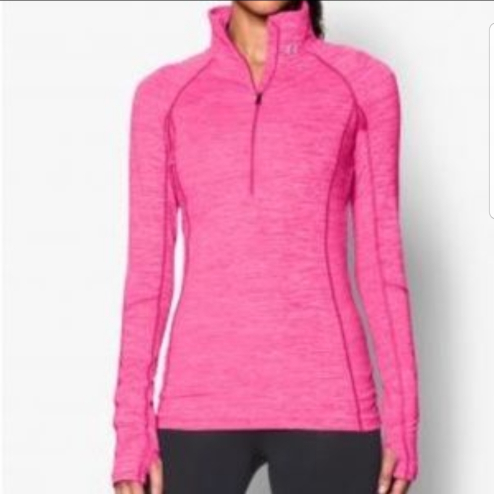 Under Armour Pink Cold Gear 1/2 Zip Pullover S/M
